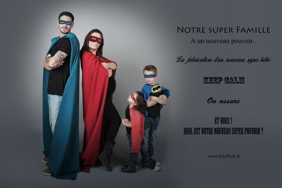 photo de super héros Marvel qui attendent un bébé