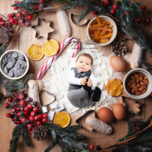 Une photographie créative de la table de noël par la photographe Lyly flash a Le Luc en Provence