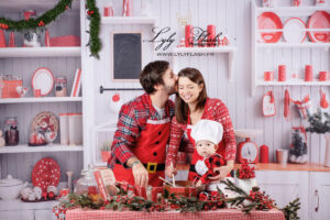 Une photo de famille a Noël en Shooting