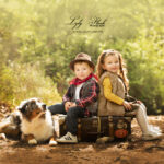 Les enfants et le temps portrait enfants et chien