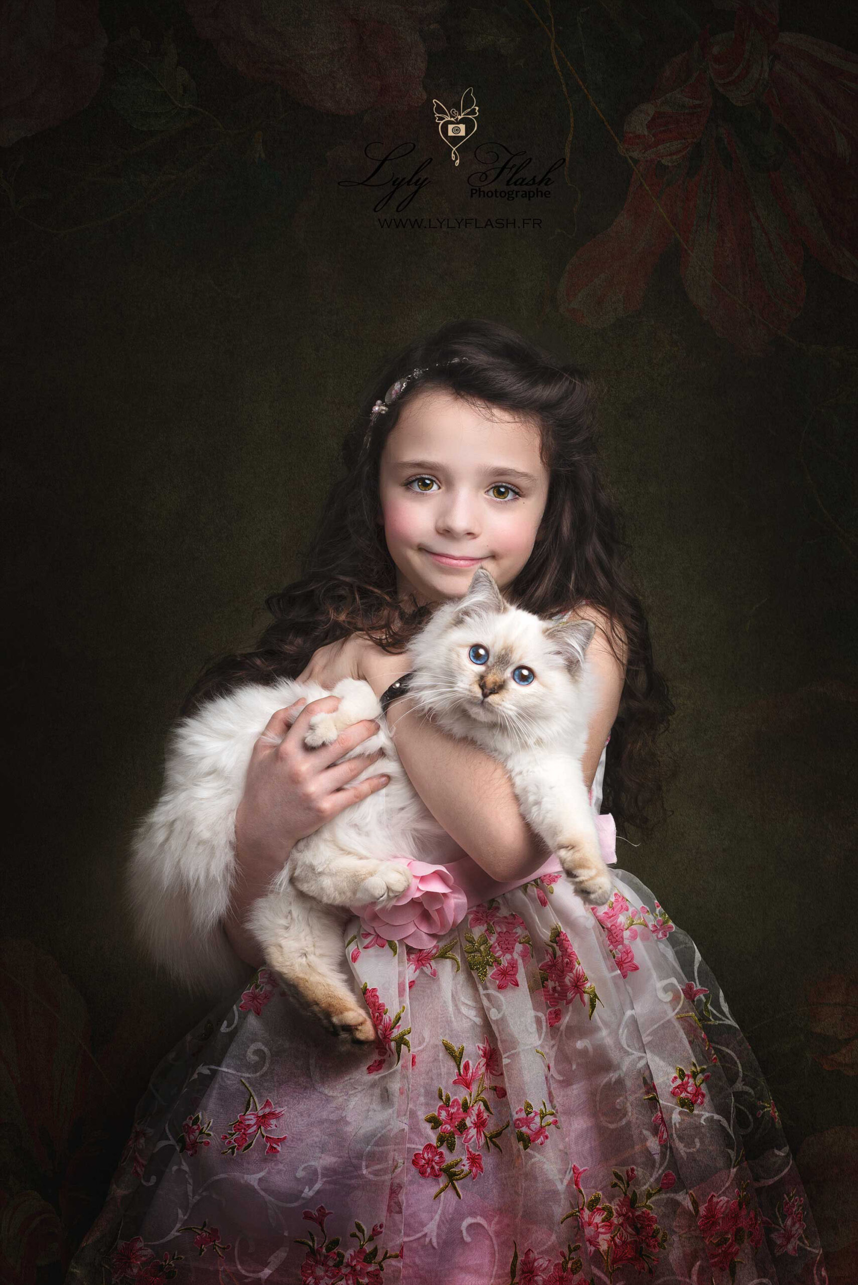 photographie enfant et chat