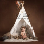 bébé indien dans un tipi photographe studio